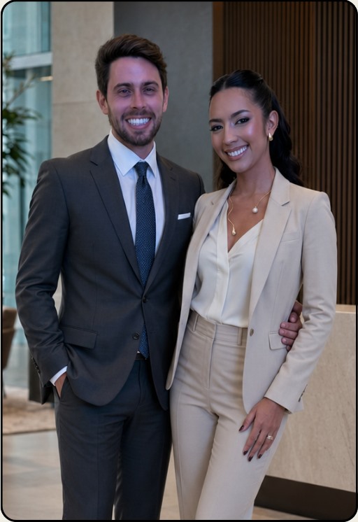 Carol Alves and Fernando Campelo, the founders of Niva Creative